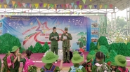 TRƯỜNG MẦM NON THANH TRƯỜNG Tổ chức thành công Chương trình trải nghiệm “Chiến sĩ nhỏ Điện Biên”  năm học 2023 -2024