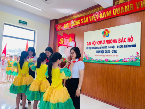 LIÊN ĐỘI TRƯỜNG TIỂU HỌC HÀ NỘI – ĐIỆN BIÊN PHỦ  HÂN HOAN TỔ CHỨC ĐẠI HỘI CHÁU NGOAN BÁC HỒ NĂM 2025