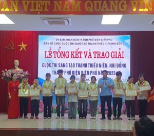 Trường Tiểu học Him Lam vinh dự nhận giải thưởng Cuộc thi “Sáng tạo thanh thiếu niên, nhi đồng thành phố Điện Biên Phủ năm 2025”