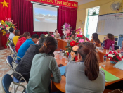 Trường Mầm non số 1 xã Pá Khoang tổ chức ập huấn công tác phòng cháy chữa cháy