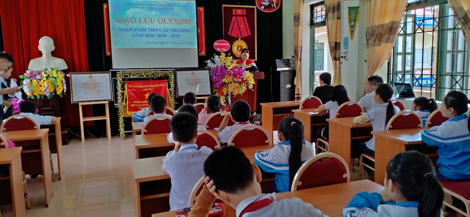 Trường Tiểu học Nam Thanh tổ chức “Giao lưu Olympic Toán tuổi thơ cấp trường” cho học sinh năm học 2018-2019.