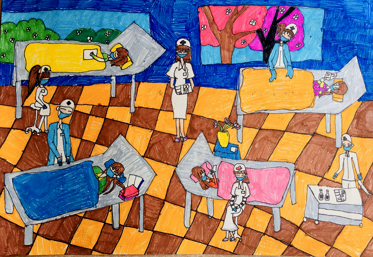 Cuộc thi vẽ tranh với chủ đề “bảo vệ sức khỏe và chung tay phòng, chống dịch bệnh Covid-19” năm 2020 của HS các trường TH, THCS thành phố.