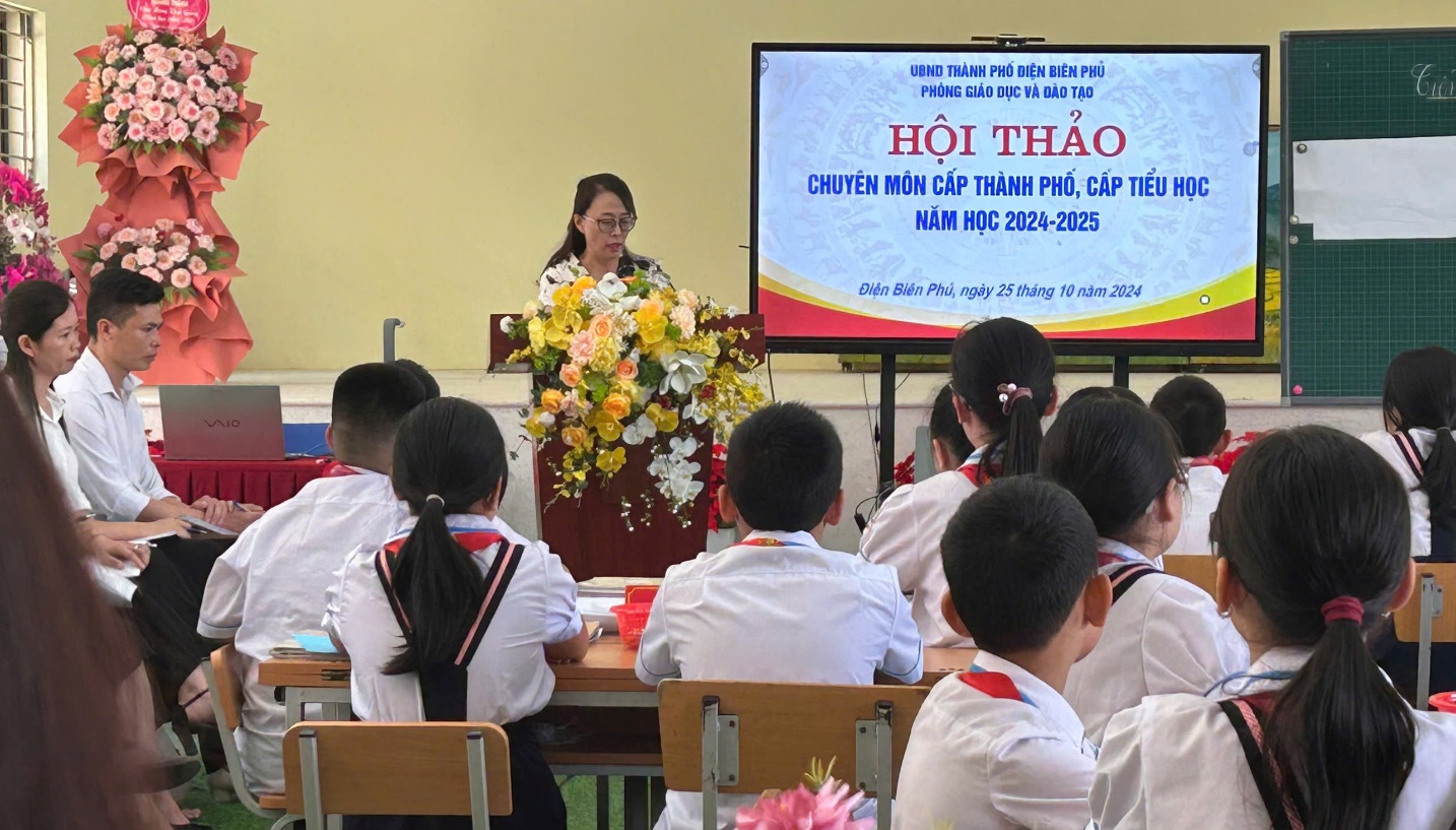 Phòng Giáo dục và Đào tạo thành phố Điện Biên Phủ  Tổ chức thành công hội thảo chuyên môn cấp thành phố Năm học 2024 – 2025