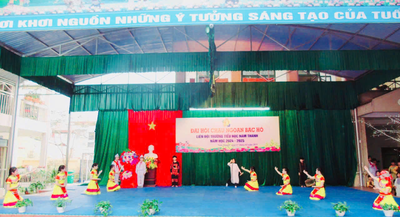 LIÊN ĐỘI TRƯỜNG TIỂU HỌC NAM THANH  TỔ CHỨC ĐẠI HỘI CHÁU NGOAN BÁC HỒ NĂM HỌC: 2024 - 2025