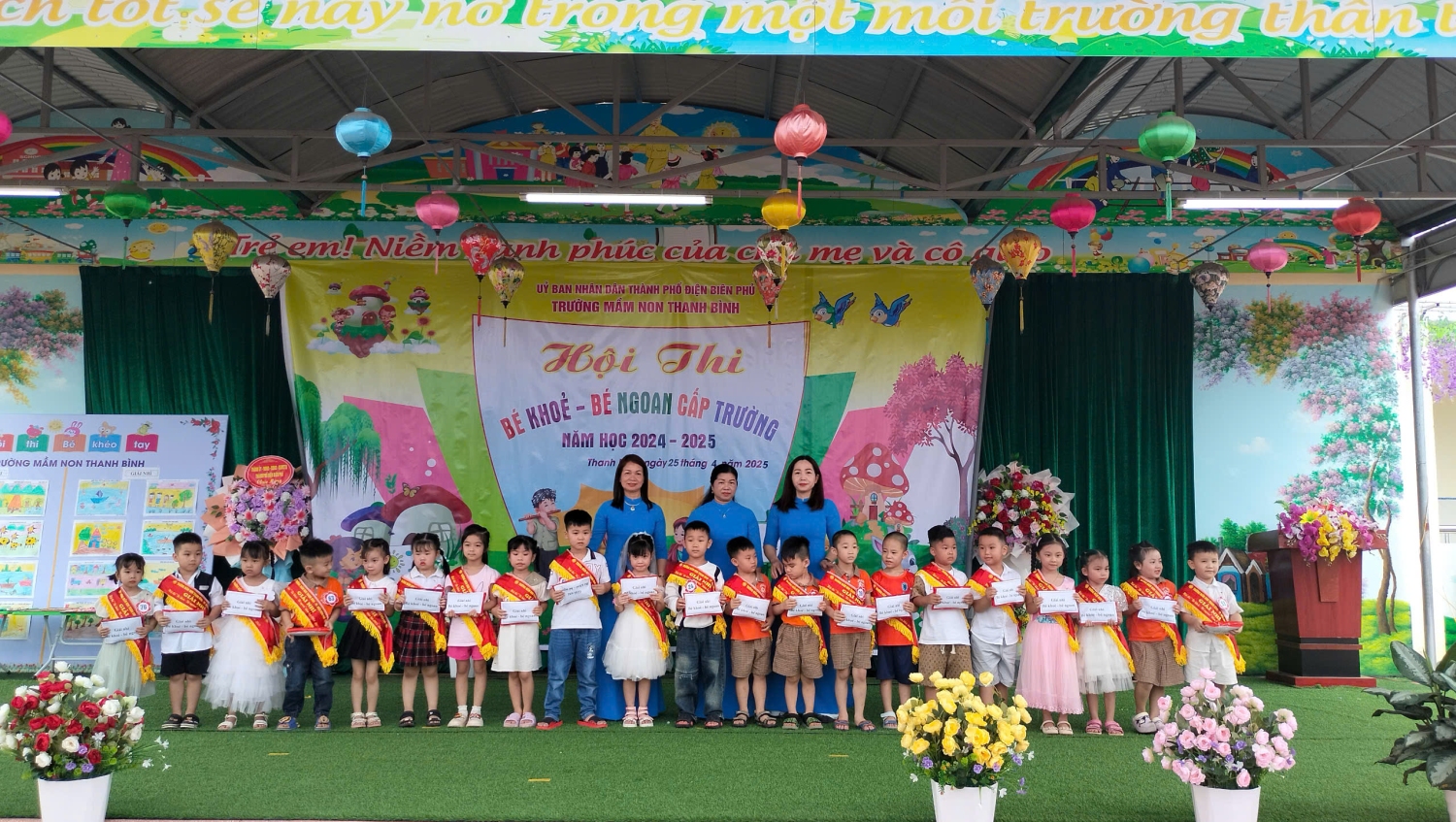 Trường mầm non Thanh Bình tổ chức thành công  Hội thi “Bé khỏe - Bé ngoan ” cấp trường năm học 2024-2025