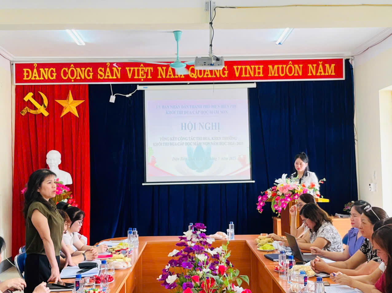 Hội nghị  Tổng kết Công tác thi đua, khen thưởng  Khối Thi đua Cấp học Mầm non Năm học 2024-2025