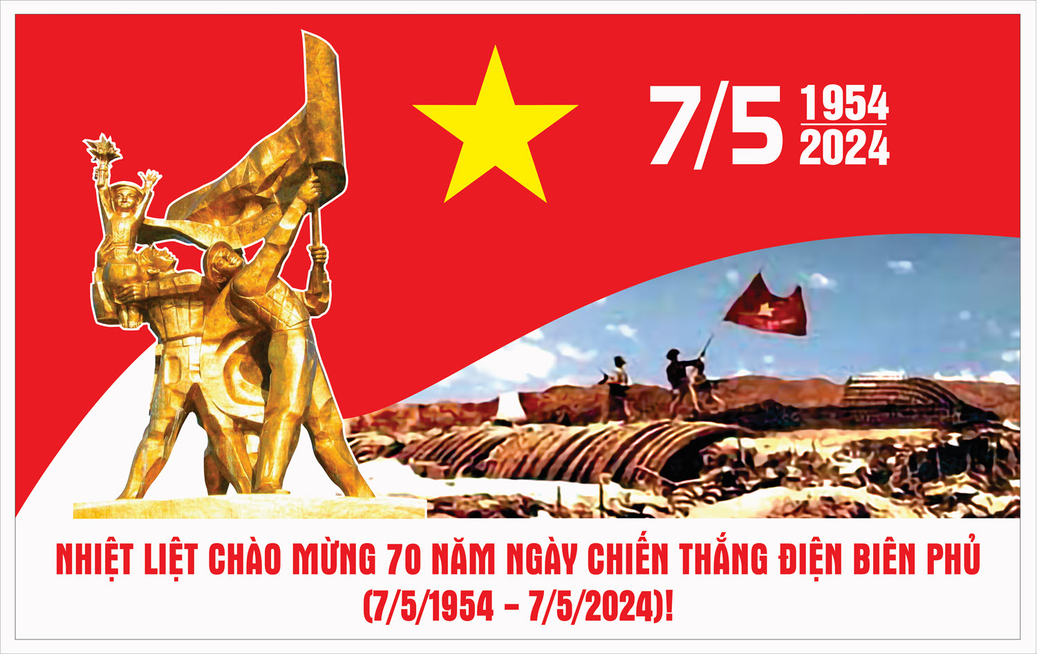 Nhiệt liệt chào mừng 70 năm Ngày chiến thắng Điện Biên Phủ (7/5/1954 - 7/5/2024)